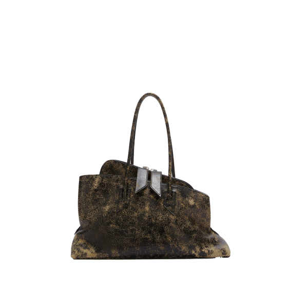 The Attico La Passeggiata Medium Top Handle Bag in Brown Shades | Totes & Top-Handle Bags | Luxury Shoes 