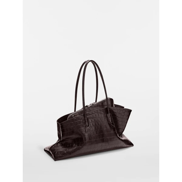 The Attico La Passeggiata Medium Top Handle Bag in Coffee | Totes & Top-Handle Bags | Luxury Shoes 