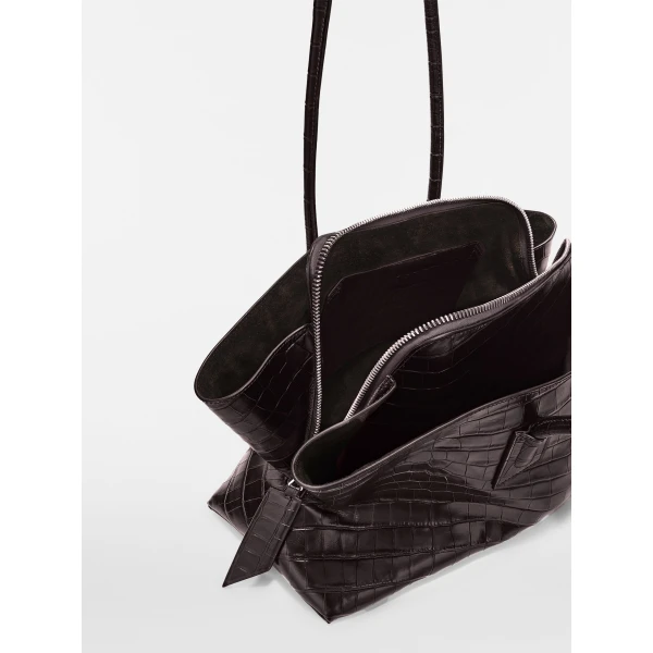 The Attico La Passeggiata Medium Top Handle Bag in Coffee | Totes & Top-Handle Bags | Luxury Shoes 