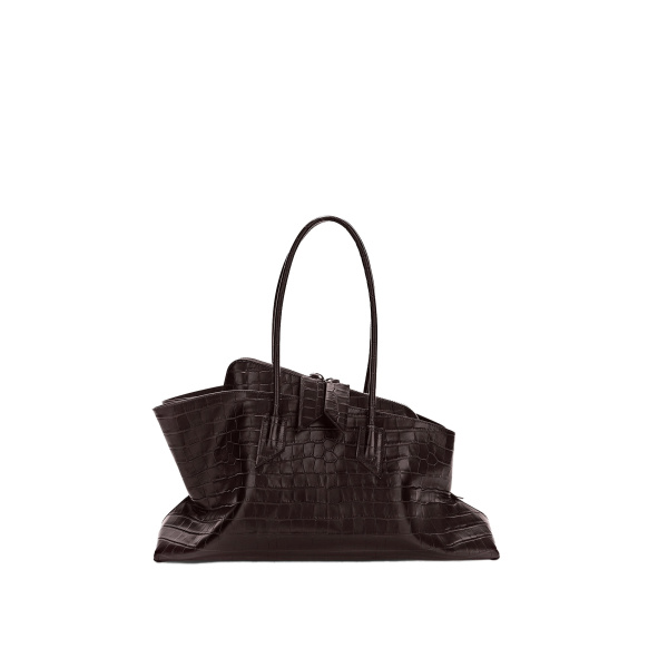 The Attico La Passeggiata Medium Top Handle Bag in Coffee | Totes & Top-Handle Bags | Luxury Shoes 