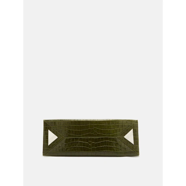 The Attico La Passeggiata Medium Top Handle Bag in Dark Green | Totes & Top-Handle Bags | Luxury Shoes 