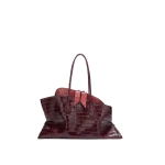 The Attico La Passeggiata Medium Top Handle Bag in Faded Bordeaux | Totes & Top-Handle Bags | Luxury Shoes 