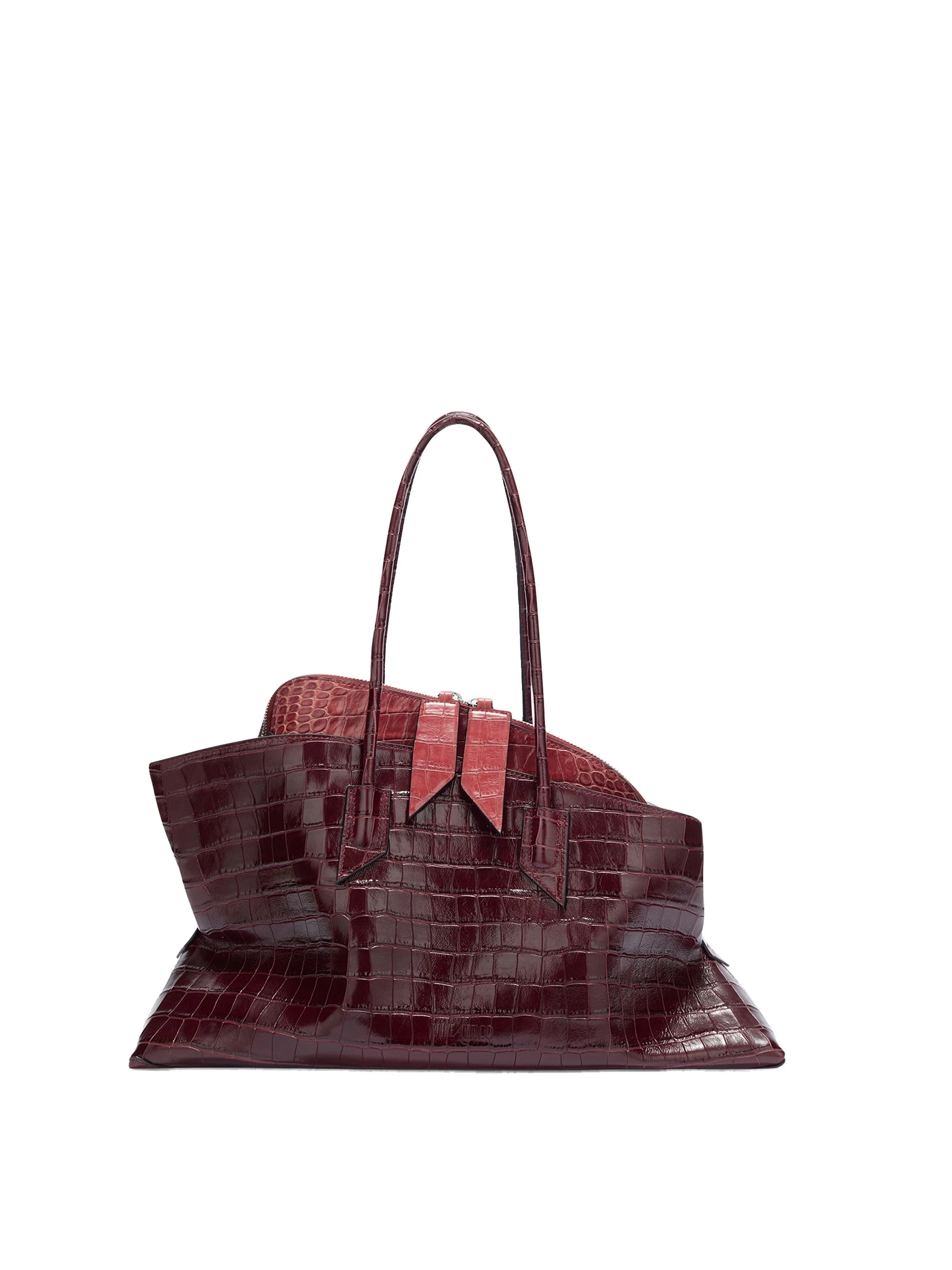 The Attico La Passeggiata Medium Top Handle Bag in Faded Bordeaux The Attico La Passeggiata Medium Top Handle Bag in Faded Bordeaux | Totes & Top-Handle Bags | Luxury Shoes
