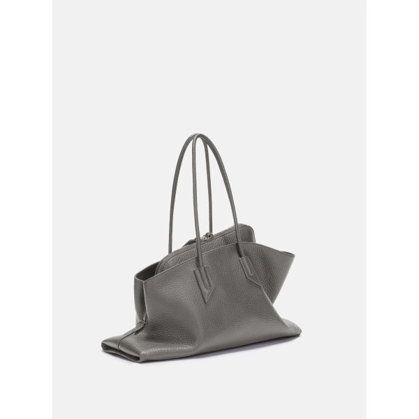 The Attico La Passeggiata Medium Top Handle Bag in Grey | Totes & Top-Handle Bags | Luxury Shoes 