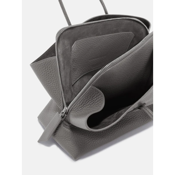 The Attico La Passeggiata Medium Top Handle Bag in Grey | Totes & Top-Handle Bags | Luxury Shoes 