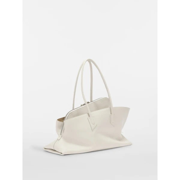 The Attico La Passeggiata Medium Top Handle Bag in Ice | Totes & Top-Handle Bags | Luxury Shoes 