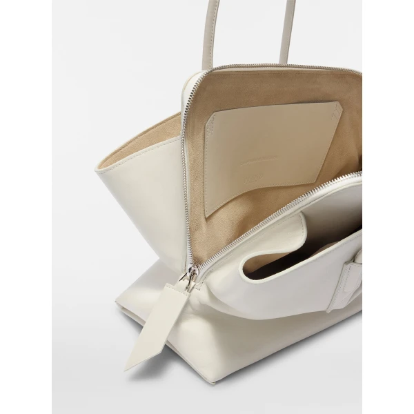 The Attico La Passeggiata Medium Top Handle Bag in Ice | Totes & Top-Handle Bags | Luxury Shoes 