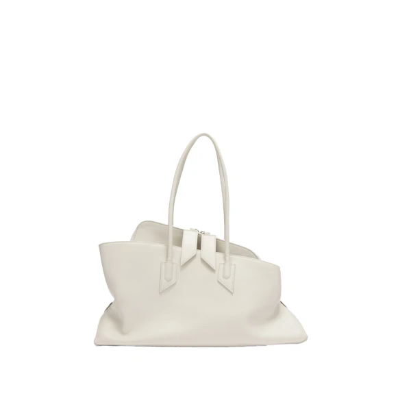 The Attico La Passeggiata Medium Top Handle Bag in Ice | Totes & Top-Handle Bags | Luxury Shoes 