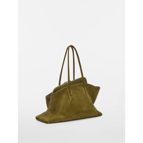 The Attico La Passeggiata Medium Top Handle Bag in Khaki | Totes & Top-Handle Bags | Luxury Shoes 
