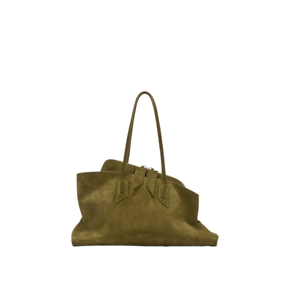 The Attico La Passeggiata Medium Top Handle Bag in Khaki | Totes & Top-Handle Bags | Luxury Shoes 