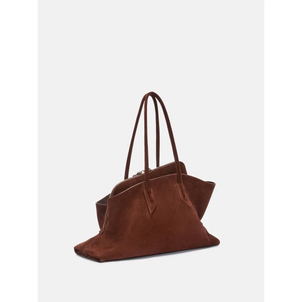 The Attico La Passeggiata Medium Top Handle Bag in Light Chocolate | Totes & Top-Handle Bags | Luxury Shoes 