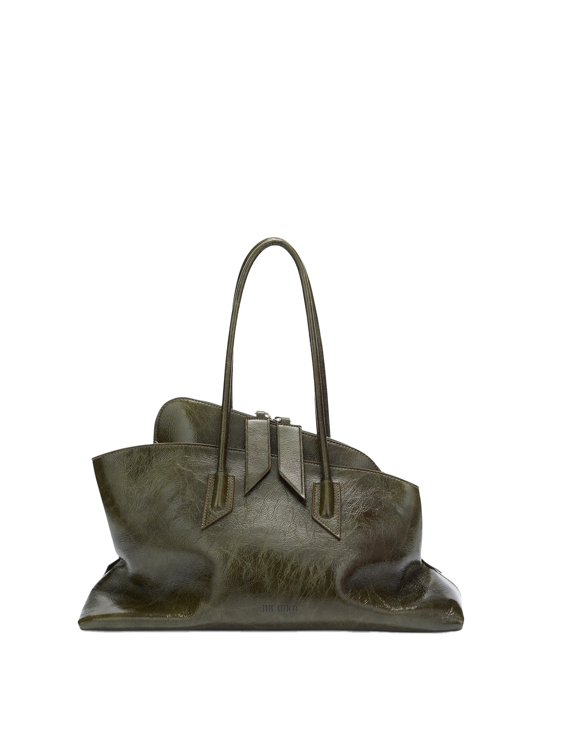 The Attico La Passeggiata Medium Top Handle Bag in Olive Brown The Attico La Passeggiata Medium Top Handle Bag in Olive Brown | Totes & Top-Handle Bags | Luxury Shoes