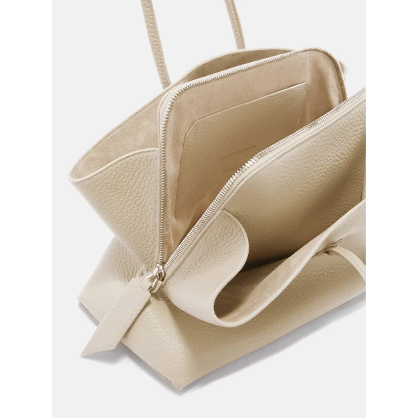 The Attico La Passeggiata Medium Top Handle Bag in Sand | Totes & Top-Handle Bags | Luxury Shoes 