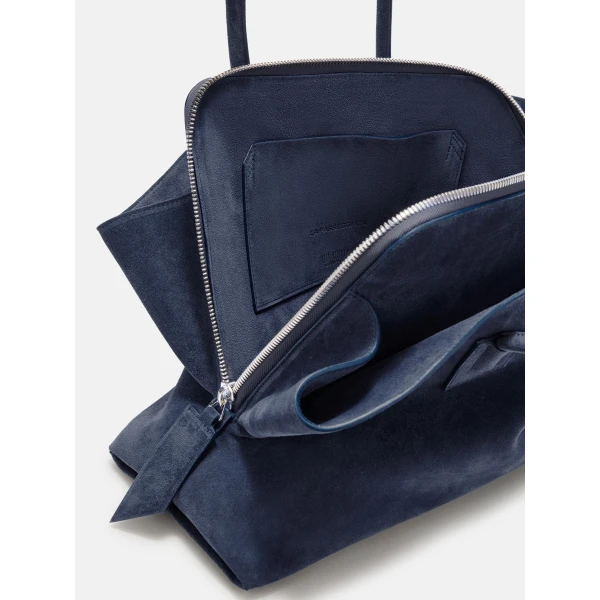 The Attico La Passeggiata Medium Top Handle Bag in Sapphire Blue | Totes & Top-Handle Bags | Luxury Shoes 