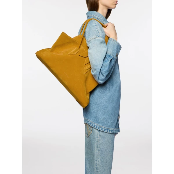 The Attico La Passeggiata Medium Top Handle Bag in Sunflower | Totes & Top-Handle Bags | Luxury Shoes 