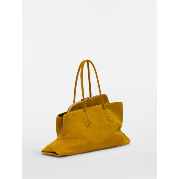 The Attico La Passeggiata Medium Top Handle Bag in Sunflower | Totes & Top-Handle Bags | Luxury Shoes 