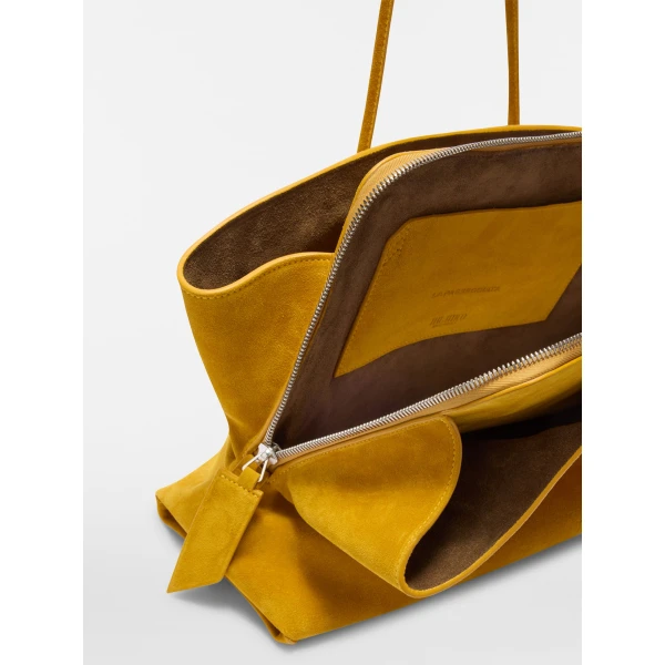 The Attico La Passeggiata Medium Top Handle Bag in Sunflower | Totes & Top-Handle Bags | Luxury Shoes 