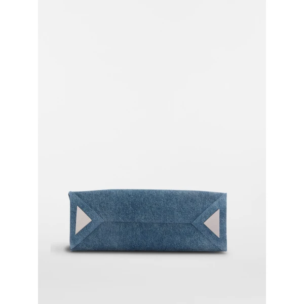 The Attico La Passeggiata Medium Top Handle Bag in Washed Denim | Totes & Top-Handle Bags | Luxury Shoes 