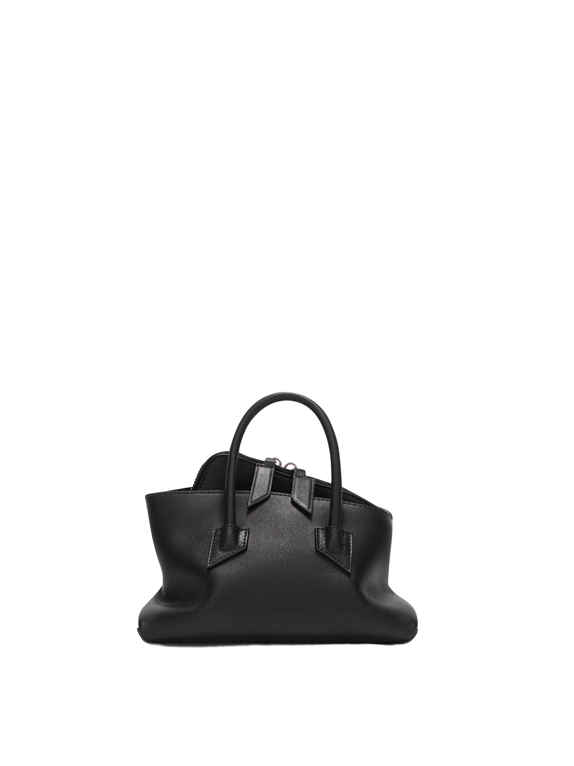 The Attico La Passeggiata Mini Top Handle Bag in Black Smooth Leather The Attico La Passeggiata Mini Top Handle Bag in Black Smooth Leather | Totes & Top-Handle Bags | Luxury Shoes