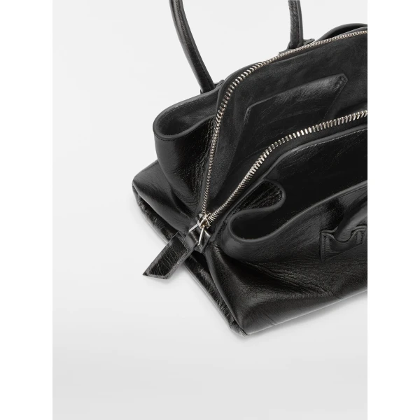 The Attico La Passeggiata Mini Top Handle Bag in Dark Grey | Totes & Top-Handle Bags | Luxury Shoes 