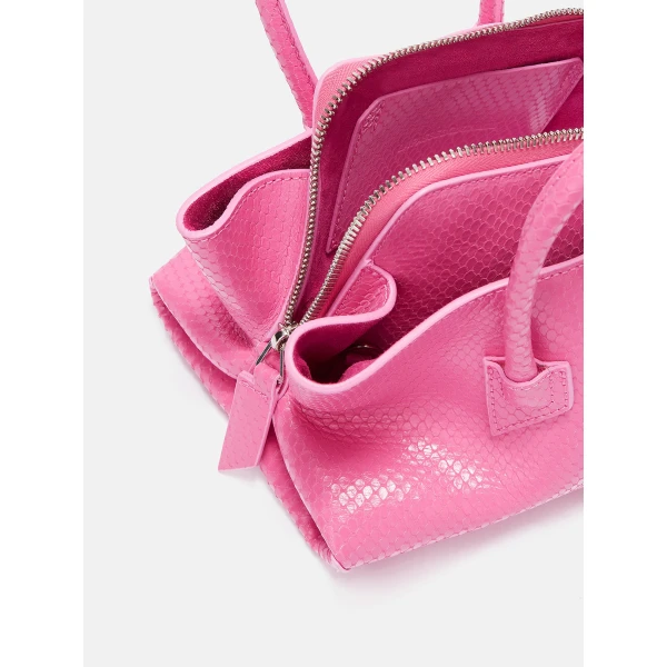 The Attico La Passeggiata Mini Top Handle Bag in Fuchsia | Totes & Top-Handle Bags | Luxury Shoes 