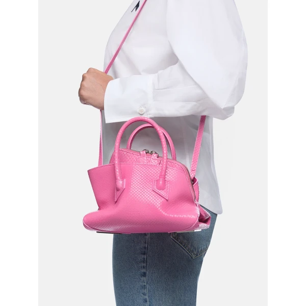 The Attico La Passeggiata Mini Top Handle Bag in Fuchsia | Totes & Top-Handle Bags | Luxury Shoes 
