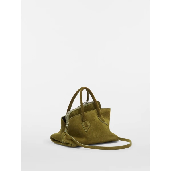The Attico La Passeggiata Mini Top Handle Bag in Khaki | Totes & Top-Handle Bags | Luxury Shoes 