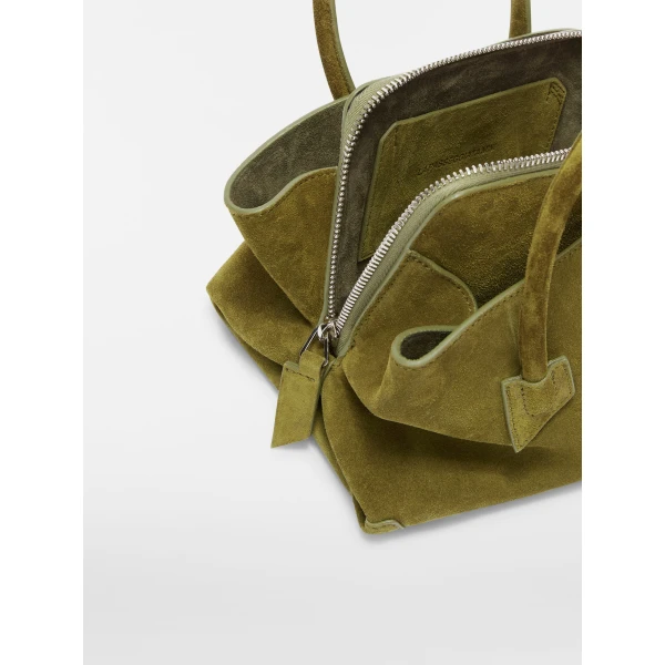 The Attico La Passeggiata Mini Top Handle Bag in Khaki | Totes & Top-Handle Bags | Luxury Shoes 