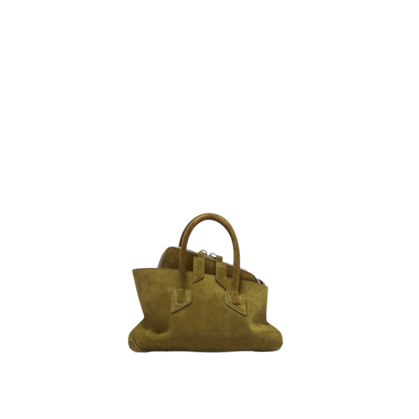 The Attico La Passeggiata Mini Top Handle Bag in Khaki | Totes & Top-Handle Bags | Luxury Shoes 