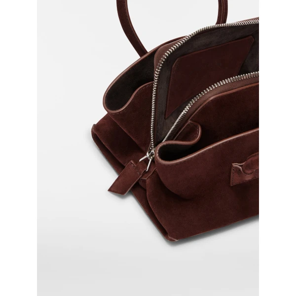 The Attico La Passeggiata Mini Top Handle Bag in Light Chocolate | Totes & Top-Handle Bags | Luxury Shoes 
