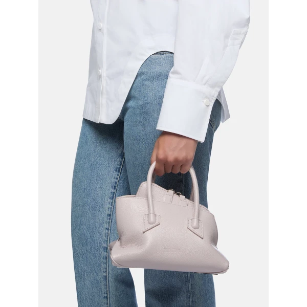 The Attico La Passeggiata Mini Top Handle Bag in Light Mauve | Totes & Top-Handle Bags | Luxury Shoes 