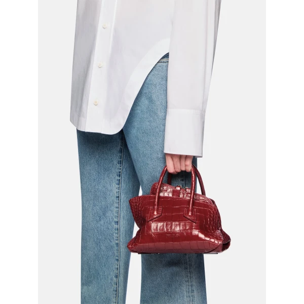 The Attico La Passeggiata Mini Top Handle Bag in Red | Totes & Top-Handle Bags | Luxury Shoes 