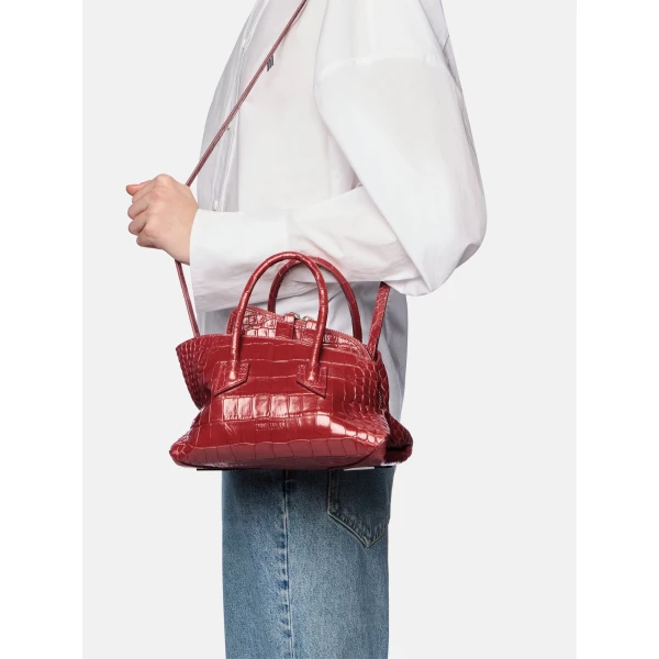 The Attico La Passeggiata Mini Top Handle Bag in Red | Totes & Top-Handle Bags | Luxury Shoes 