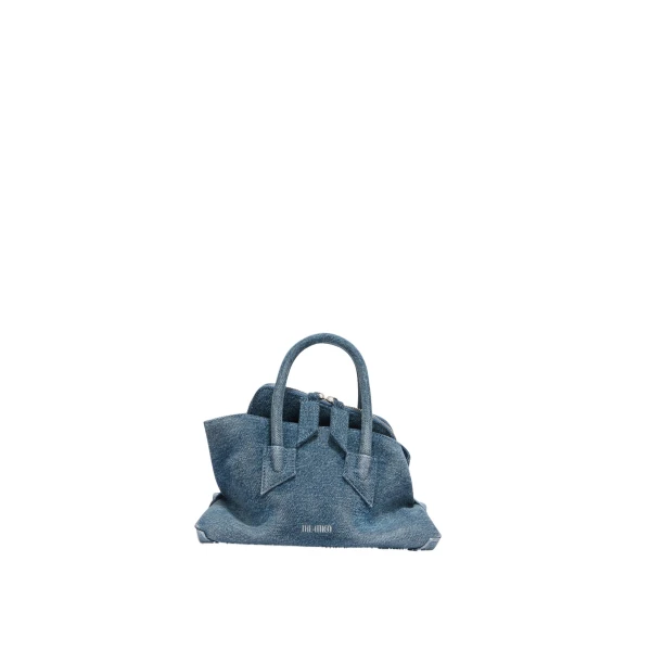 The Attico La Passeggiata Mini Top Handle Bag in Washed Denim | Totes & Top-Handle Bags | Luxury Shoes 