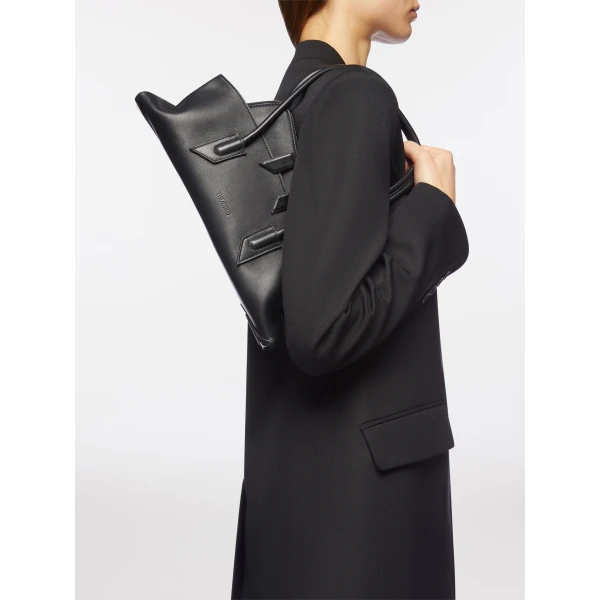 The Attico La Passeggiata Small Top Handle Bag in Black | Totes & Top-Handle Bags | Luxury Shoes 