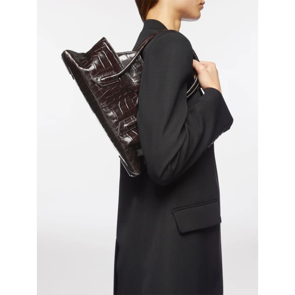 The Attico La Passeggiata Small Top Handle Bag in Coffee | Totes & Top-Handle Bags | Luxury Shoes 