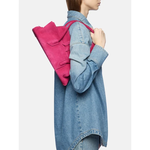 The Attico La Passeggiata Small Top Handle Bag in Cyclamen | Totes & Top-Handle Bags | Luxury Shoes 