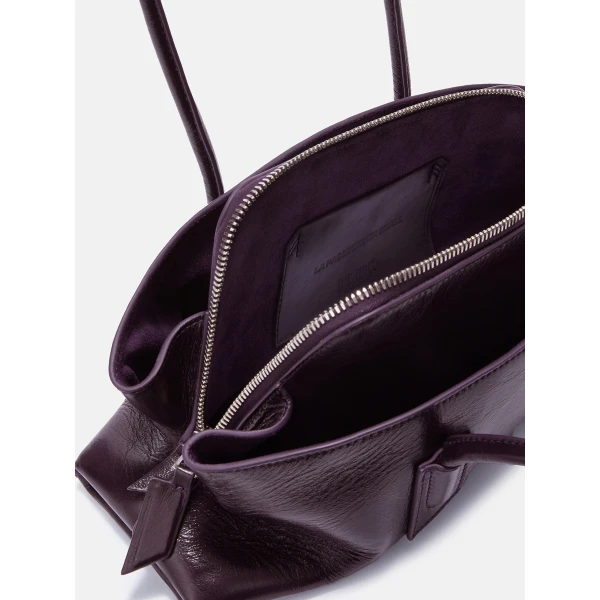 The Attico La Passeggiata Small Top Handle Bag in Dark Violet | Totes & Top-Handle Bags | Luxury Shoes 