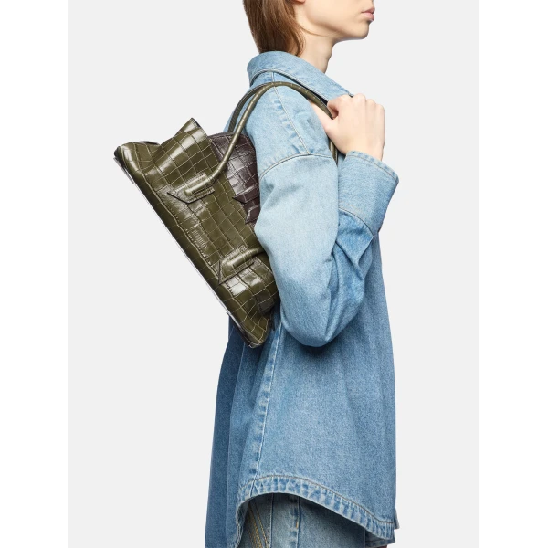 The Attico La Passeggiata Small Top Handle Bag in Degrade Green | Totes & Top-Handle Bags | Luxury Shoes 