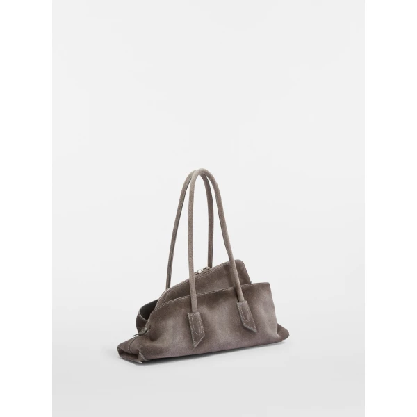 The Attico La Passeggiata Small Top Handle Bag in Grey | Totes & Top-Handle Bags | Luxury Shoes 