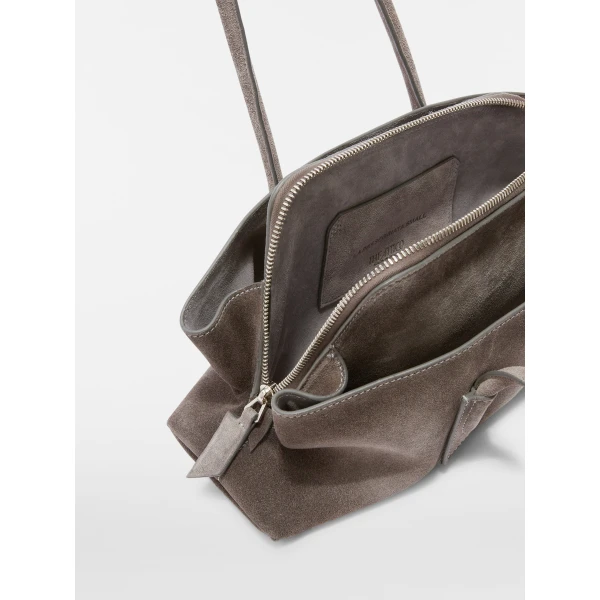 The Attico La Passeggiata Small Top Handle Bag in Grey | Totes & Top-Handle Bags | Luxury Shoes 