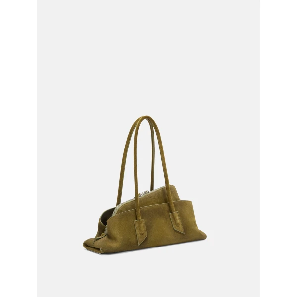 The Attico La Passeggiata Small Top Handle Bag in Khaki | Totes & Top-Handle Bags | Luxury Shoes 