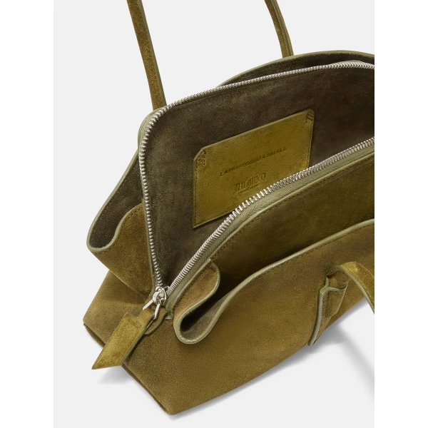 The Attico La Passeggiata Small Top Handle Bag in Khaki | Totes & Top-Handle Bags | Luxury Shoes 