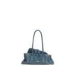 The Attico La Passeggiata Small Top Handle Bag in Washed Denim | Totes & Top-Handle Bags | Luxury Shoes 