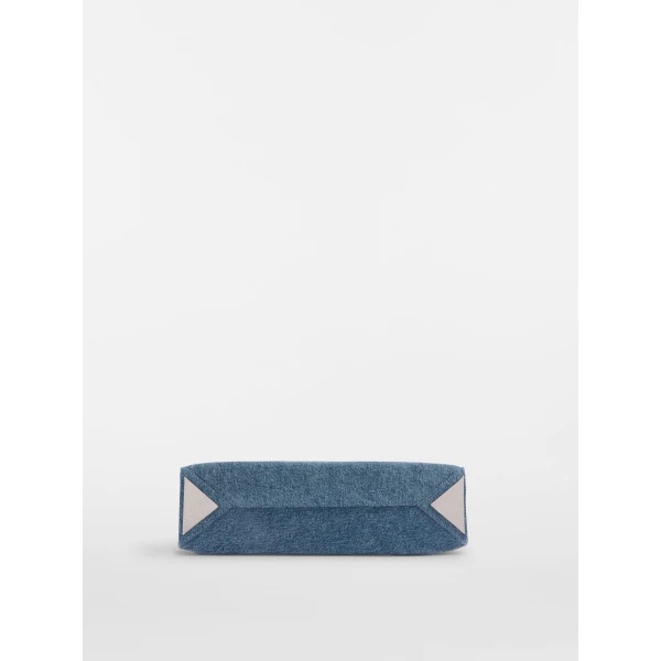 The Attico La Passeggiata Small Top Handle Bag in Washed Denim | Totes & Top-Handle Bags | Luxury Shoes 