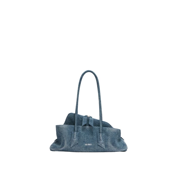 The Attico La Passeggiata Small Top Handle Bag in Washed Denim | Totes & Top-Handle Bags | Luxury Shoes 