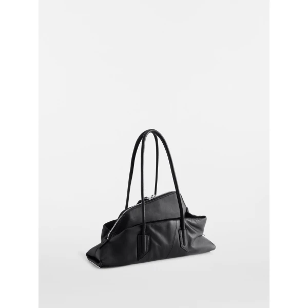 The Attico La Passeggiata Small x The Anja Top Handle Bag in Black | Totes & Top-Handle Bags | Luxury Shoes 