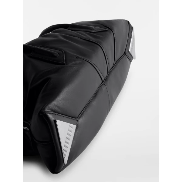 The Attico La Passeggiata Small x The Anja Top Handle Bag in Black | Totes & Top-Handle Bags | Luxury Shoes 