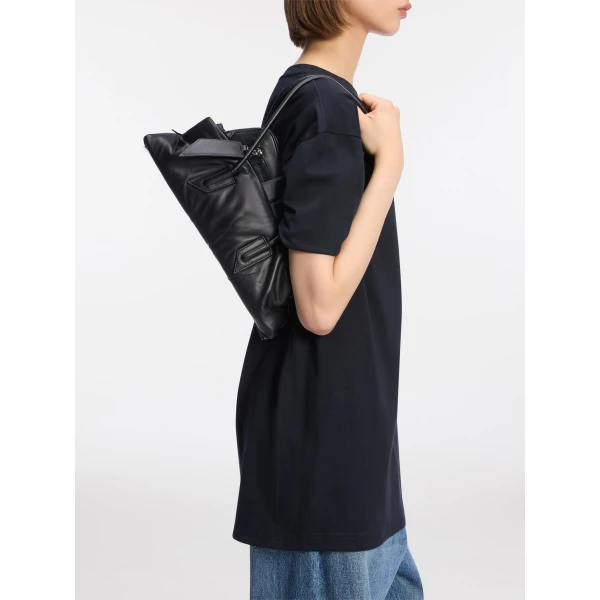 The Attico La Passeggiata Small x The Anja Top Handle Bag in Black | Totes & Top-Handle Bags | Luxury Shoes 
