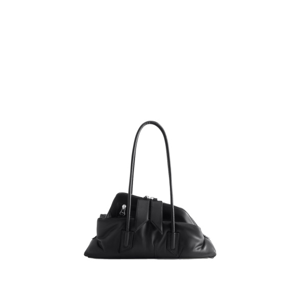 The Attico La Passeggiata Small x The Anja Top Handle Bag in Black | Totes & Top-Handle Bags | Luxury Shoes 